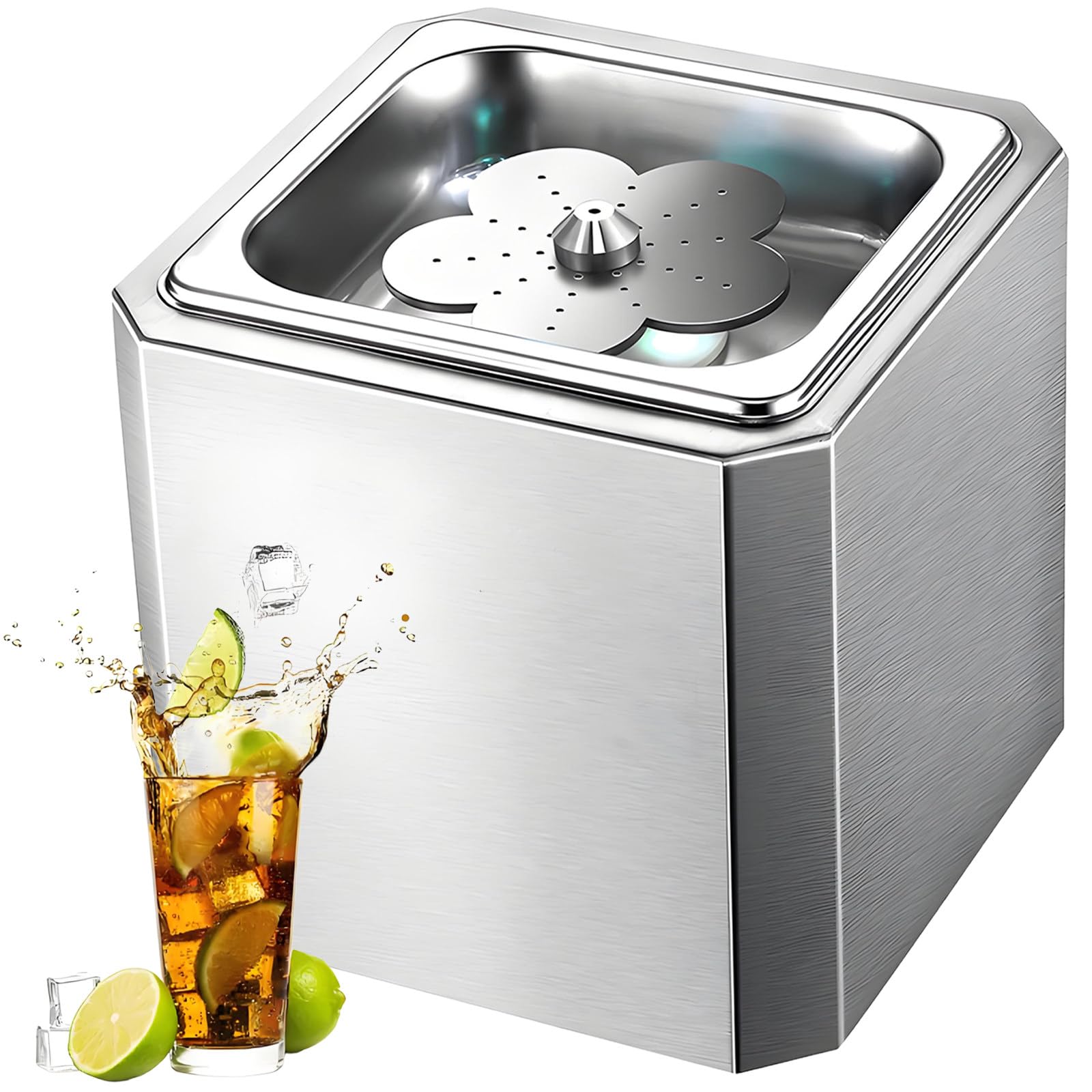 Refrigeratore per Bicchieri Compatto, Raffreddamento Rapido A -25 °C in 6 Secondi, Macchina per Il Raffreddamento Istantaneo di Bicchieri A Co2, per Cocktail, Birra, Cocktail