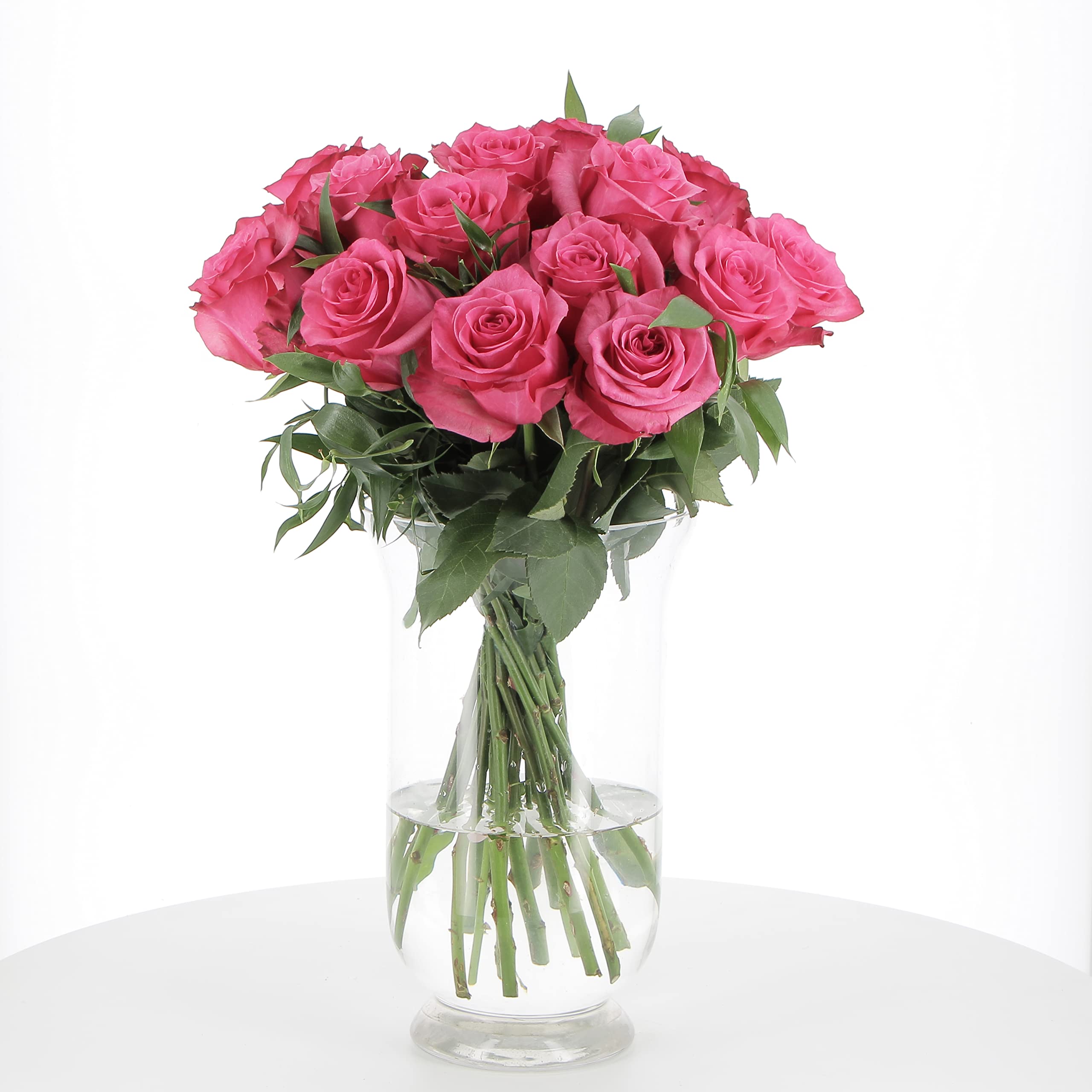 Bouquet Di Fiori Artificiali Di Peonia Di Seta Rosa Rosa Da 30 Cm 5 Grandi Teste - Foto 4