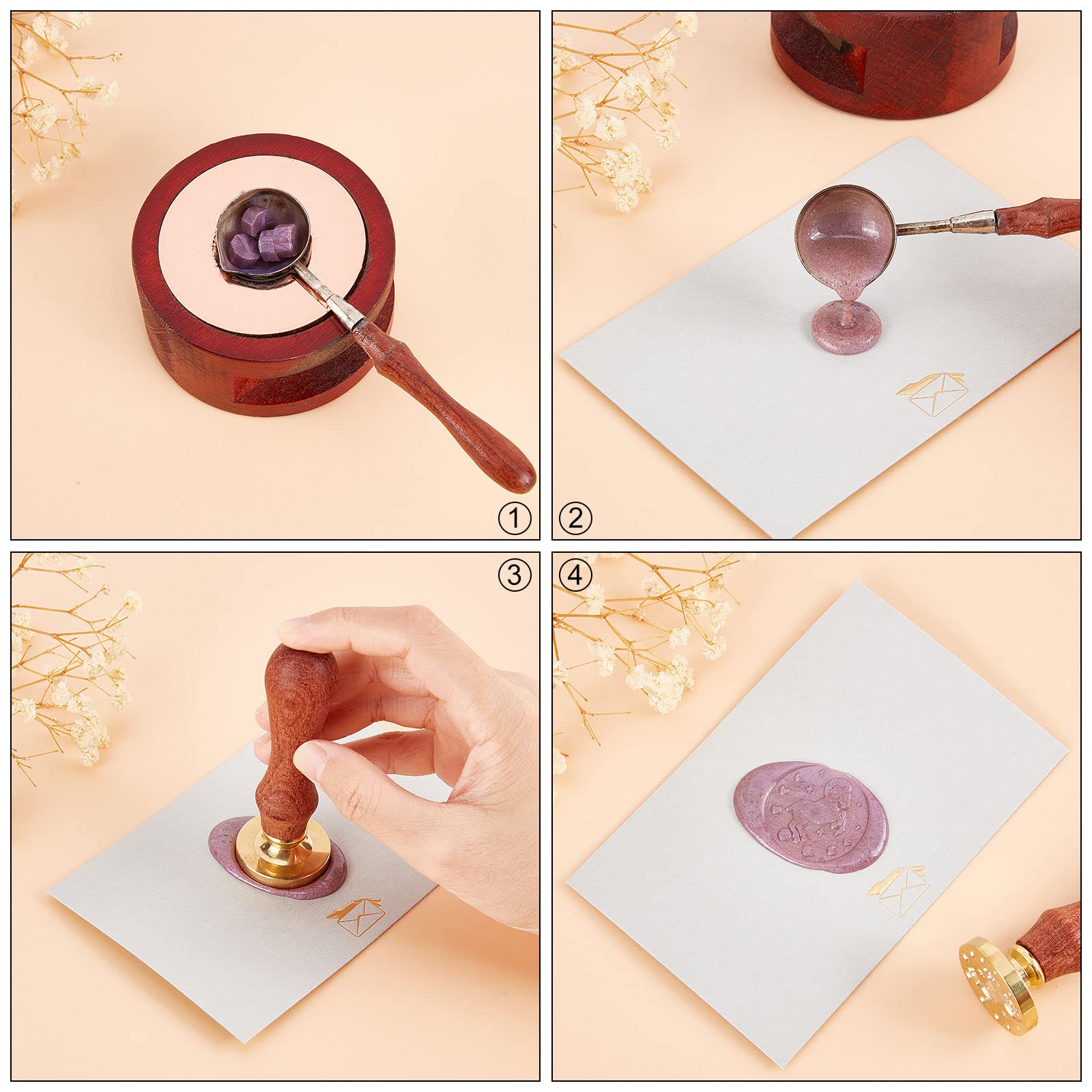 CRASPIRE Wachssiegel-Stempel-Set mit Sternbildern, Tarot, magische Siegelstempel-Köpfe mit 2 Holzgriffen für Hochzeitseinladungen, Umschläge, Geburtstagsgeschenkkarten, Scrapbooking, 12 Stück