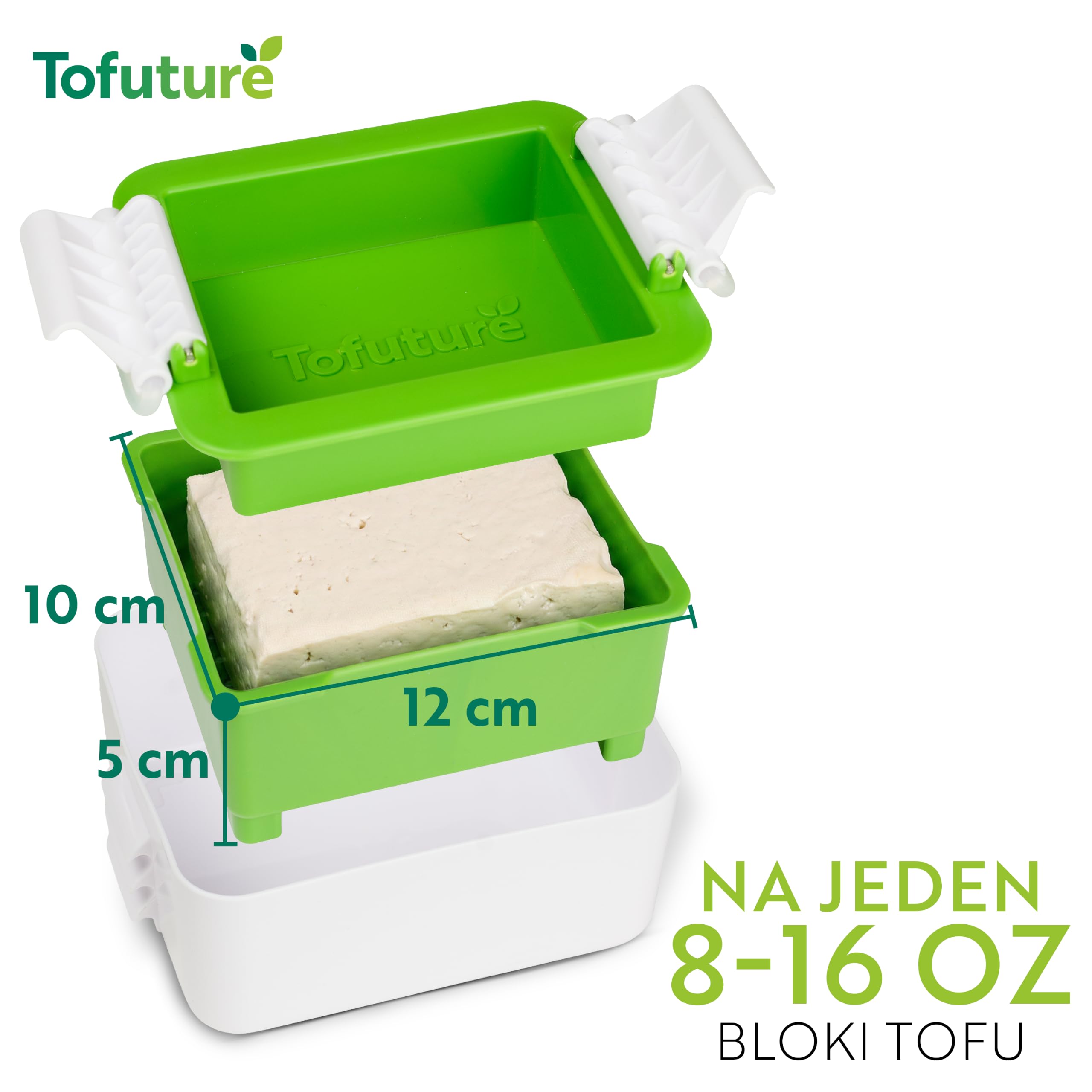 ToFuture Prasa Tofu – jedyna w swoim rodzaju i stylowa prasa tofu, która przekształci Twoje tofu. | Prasa Tofu bez zabrudzeń. Nie zawiera BPA. Nadaje się do mycia w zmywarce Do tofu 225-450 g, jedwabistego tofu i paneera.
