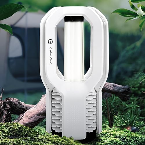 Miniatura 11 de Linterna LED recargable para campamento, diseño de agarre libre, 4 modos, impermeable IP65, brillo cálido de 3000 K, luz ligera y portátil para