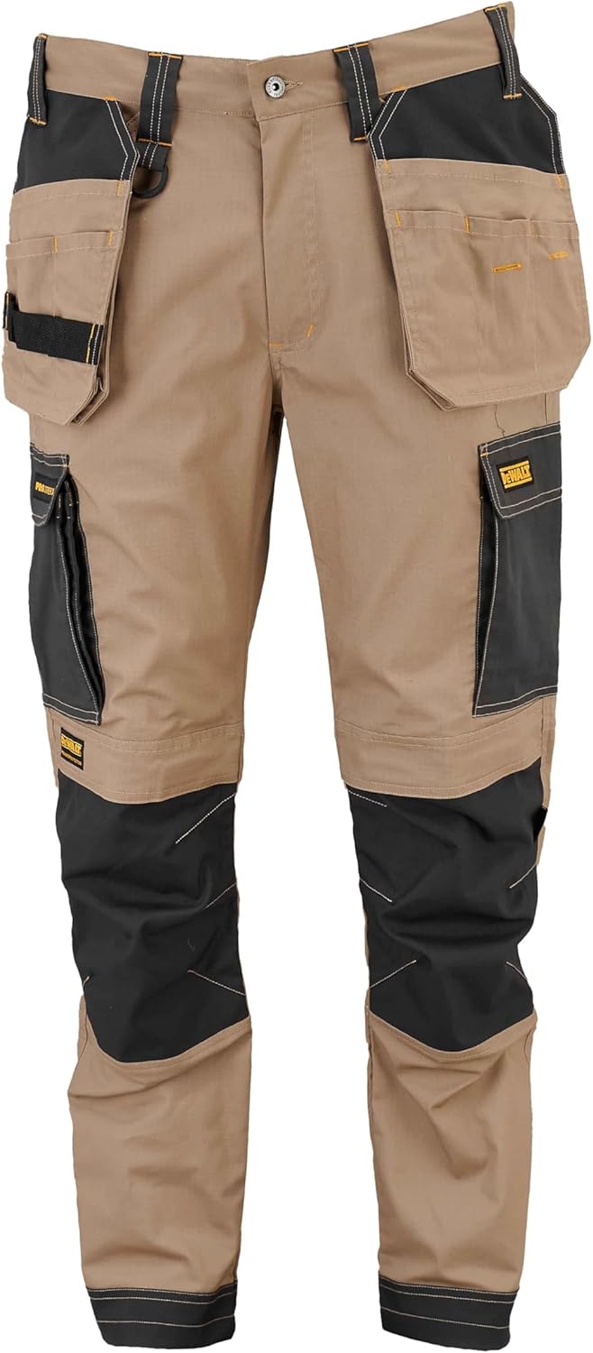 DEWALT Barstow Men's Pro-Stretch, Water Resistant, Slim Fit, Holster Pocket, Utility Work Pants