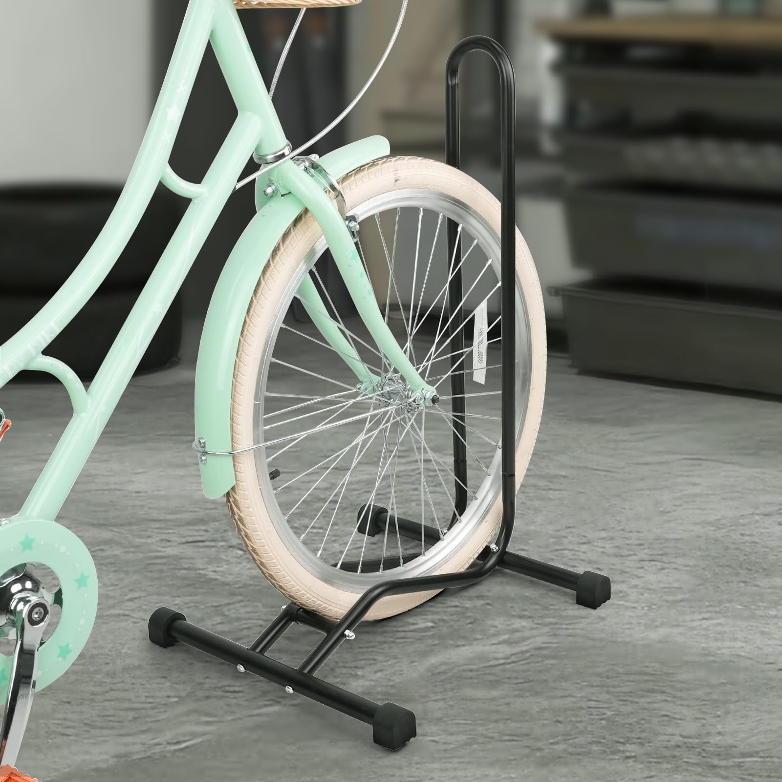 MEGHNA 2 supporti per bicicletta per pneumatici da 16-27,5 pollici, in acciaio al carbonio, robusti e stabili, salvaspazio, per biciclette con larghezza pneumatici fino a 6,5 cm