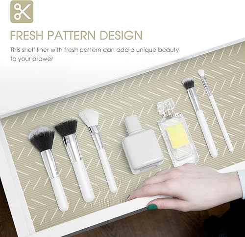 Miniatura 7 de Glotoch - Forro antideslizante para estantes, 12 x 240 pulgadas, no adhesivo, impermeable, para gabinetes, cajones, refrigerador, estanterías de