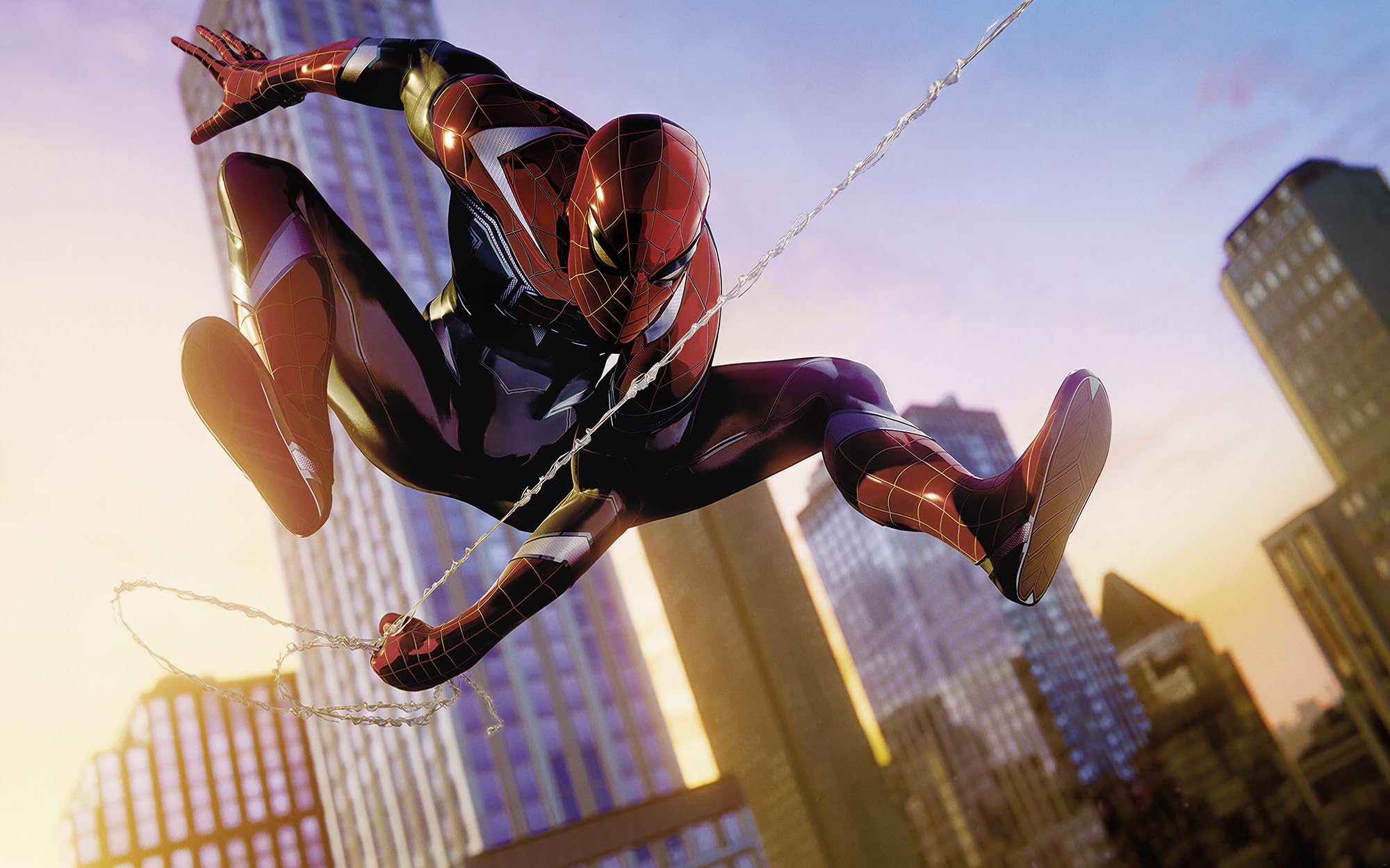Komar Vlies Fototapete - Marvel Spider-Man Huge Jump - Größe 400 x 250 cm