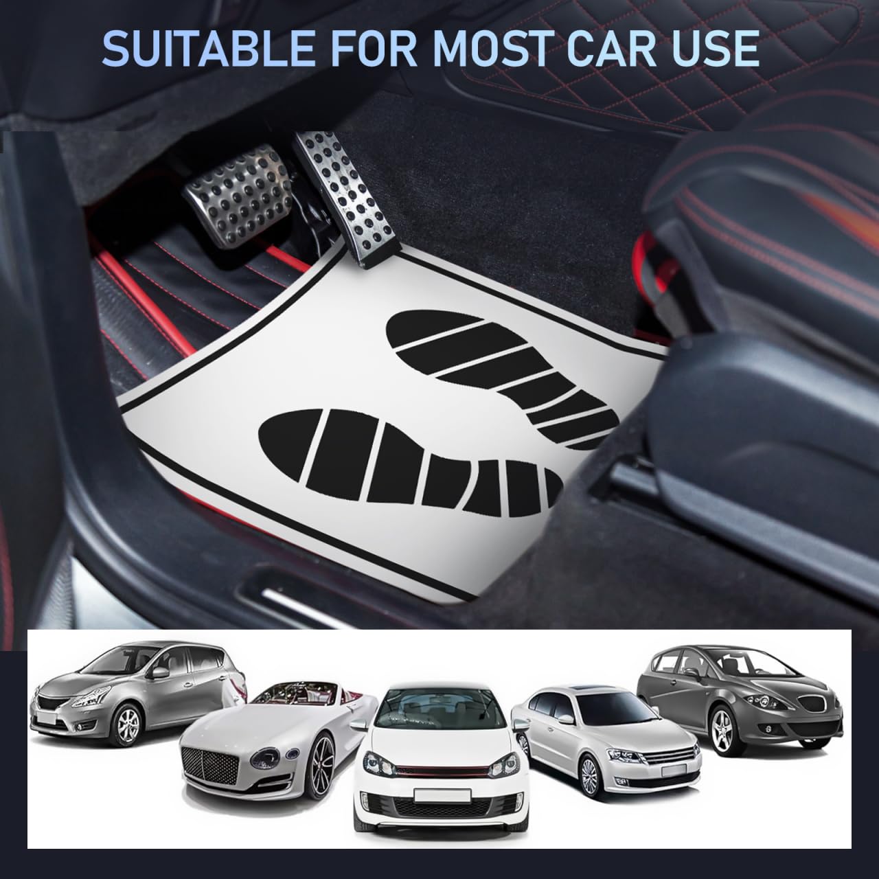 Garneck 100 piezas de felpudos desechables de papel para coche, alfombrillas desechables para protección de vehículos, almohadillas para los pies, alfombrillas de papel, accesorios para automóviles