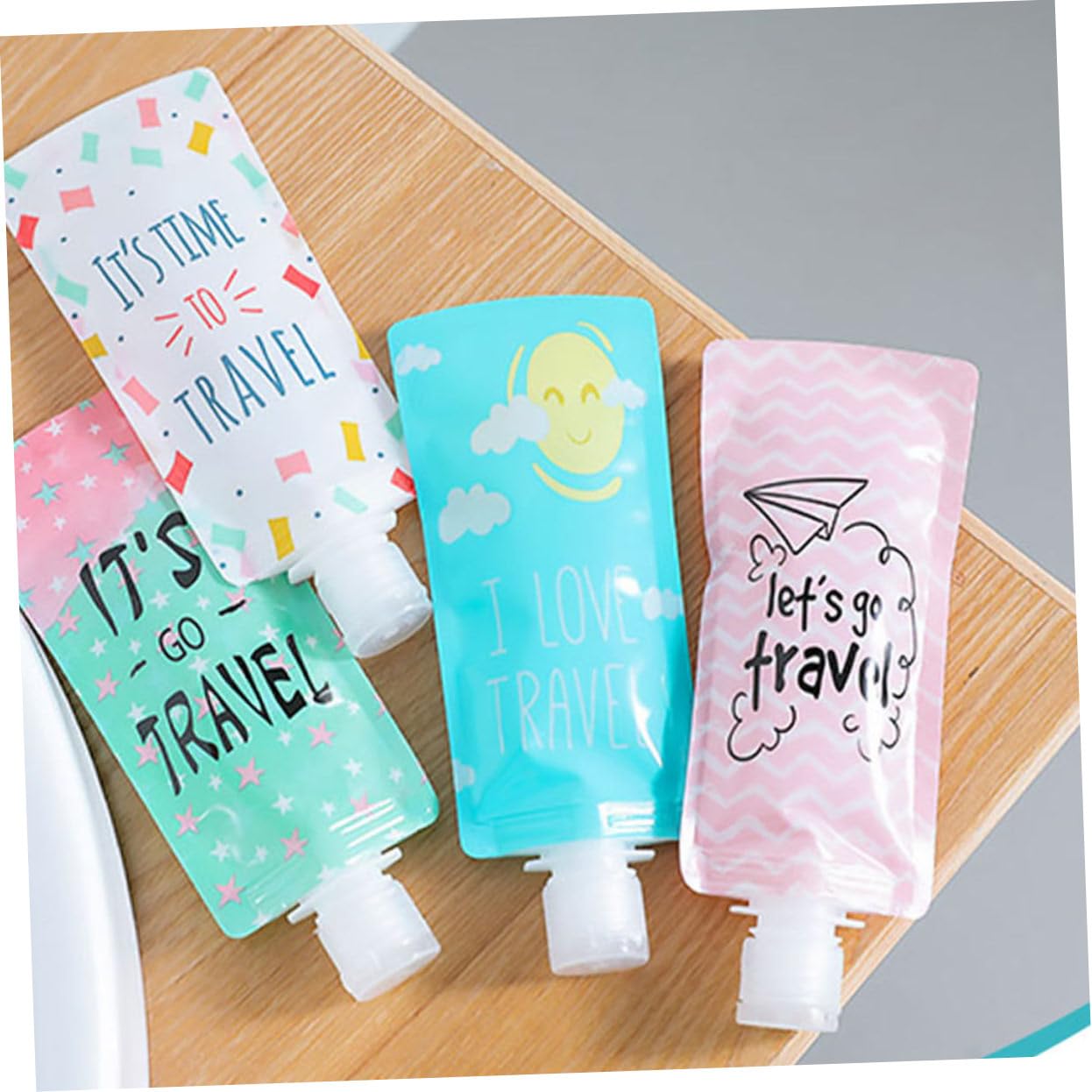 8pcs Refillable Foldable Travel Lotion Bags Plastic Empty Containers image 4