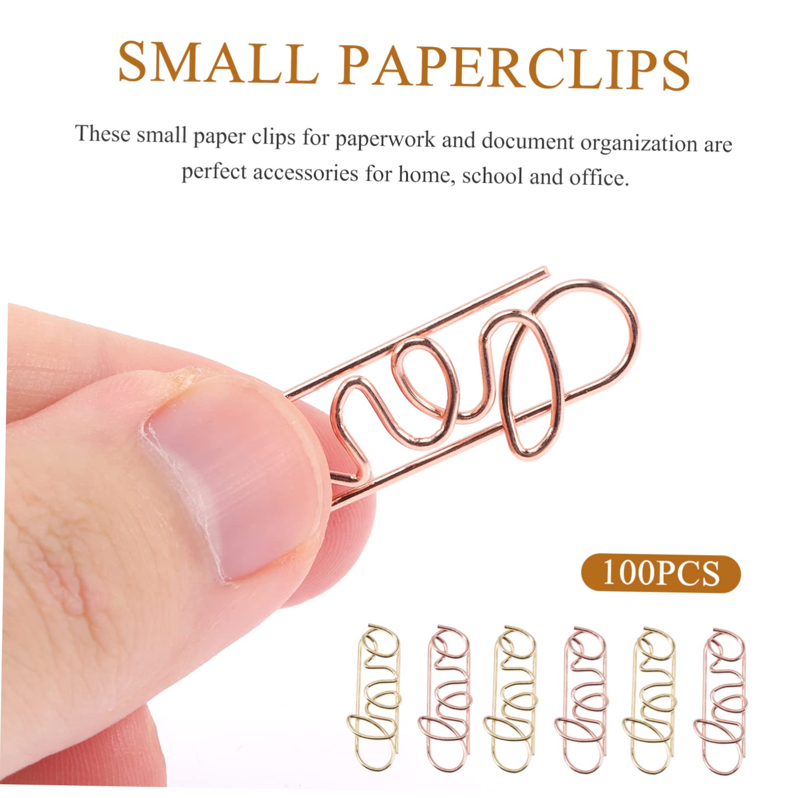 ARTIBETTER 3 Sätze Geformte Büroklammern Mini -papierclips Clips (Hochzeit Büroklammer Büroklammern Groß Büroklammern Jumbo Bunt Kleine Büroklammer Büroklammer 100 Stück * 3