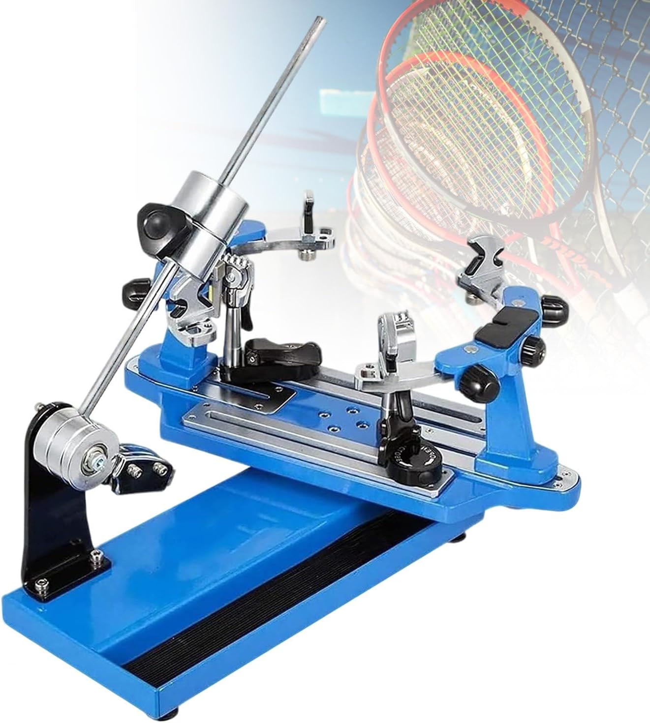 Professional stringing Machine,Precise Tension Stringing Machine, with Fixed 6-Point System and Tools for Tennis, Squash and Badminton Blue