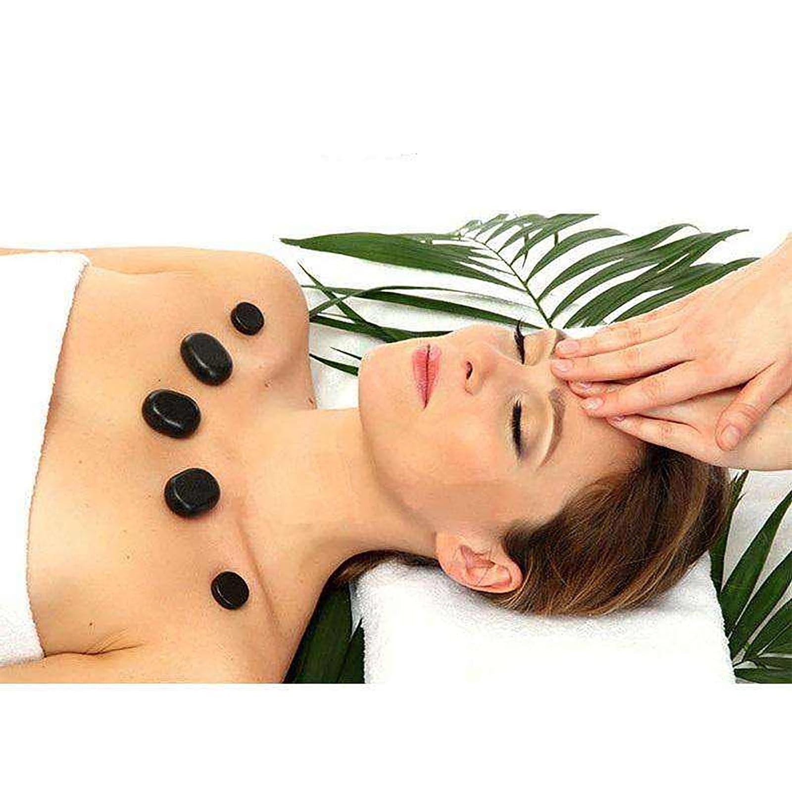 16-teiliges Set Für Die Massage Mit Heißen Steinen, Tragbarer Wärmer Mit Heizfunktion, Zur Schmerzlinderung Und Entspannung – Ideal Für Die Anwendung Zu Hause Im Rahmen Von Wellnessanwendungen.