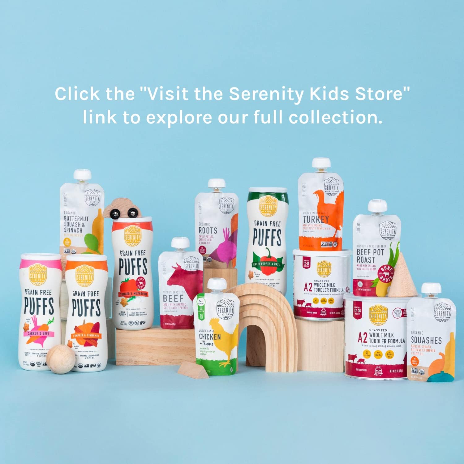 Serenity Kids 6+ Month Grain & Gluten-Free Baby Snack Puffs - Organic Cassava Veggie & Herb Flavors - No Added Sugar & Allergen-Friendly - BPA-Safe Organic Toddler Snacks - 1.5 Oz, 6 Pack