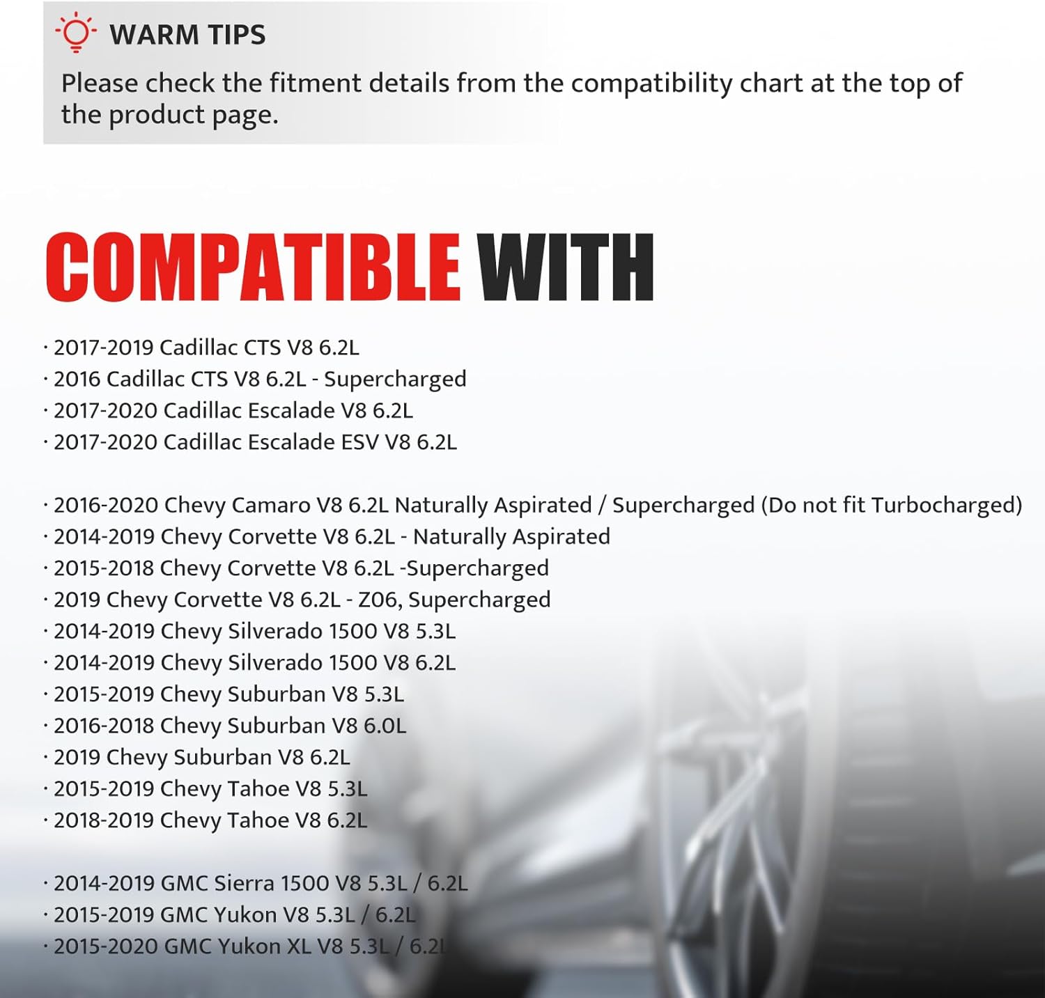 Round Ignition Coil Packs Spark Plugs fit for V8 5.3 6.2 2014 2015 2016 2017 2018 2019 2020 Chevy Silverado 1500 Suburban Tahoe Corvette Camaro, GMC Sierra Yukon XL, Cadillac Escalade CTS ESV, UF742