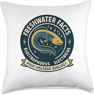 Freshwater Facts: Electric Eel Science-High Voltage Biology Throw Pillow