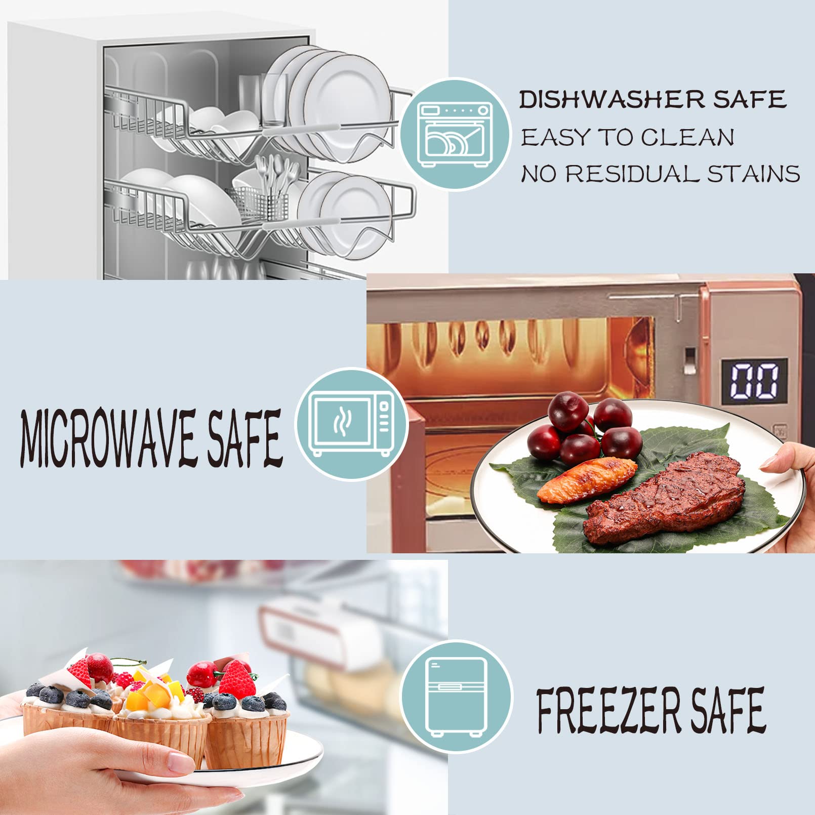 White Ceramic Plates 6-Pack Ceramic Dinner Plates Set - 10 Inch White Serving Plates Microwave & Dishwasher Safe Modern Ceramic Plate Set Microwave Dishwasher Safe