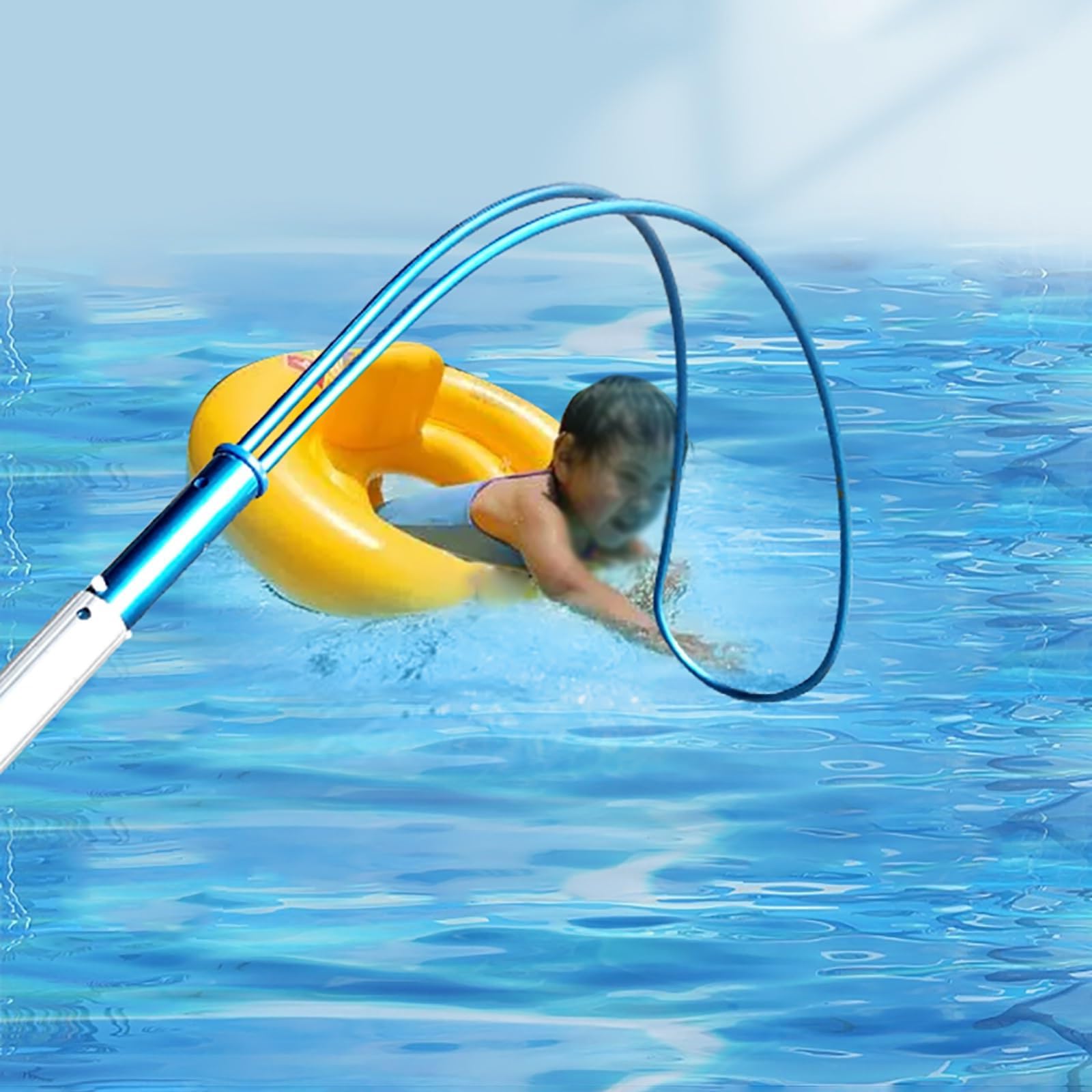 Gancho de Rescate para Piscinas, Poste de Rescate con Gancho for Piscina(Length 5m/16.4ft)