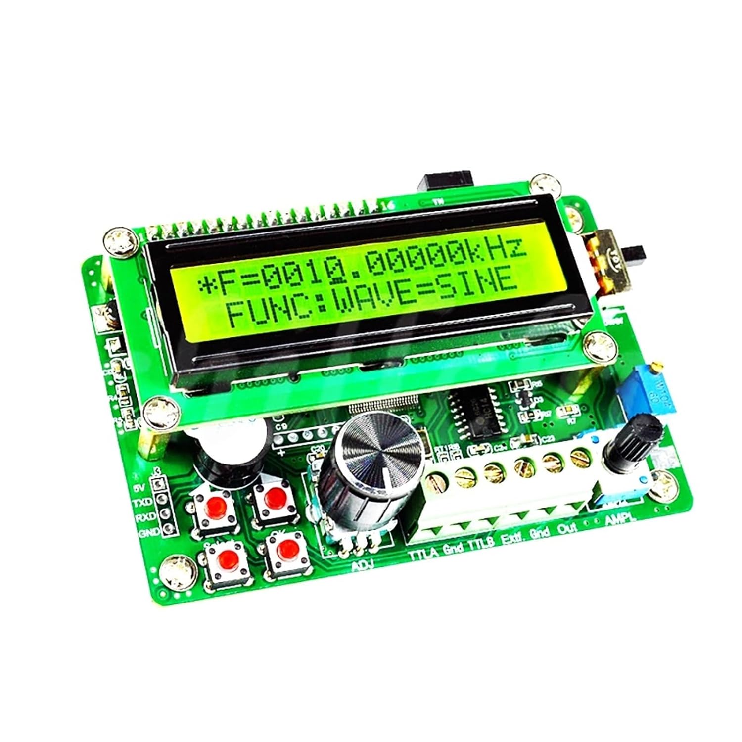 FY2000S 5M/8M/10M DDS Function Signal Generator Module 1602 Display Sine Triangle Square Wave TTL Output Sweep Frequ Counter(FY2002S 2MHz)