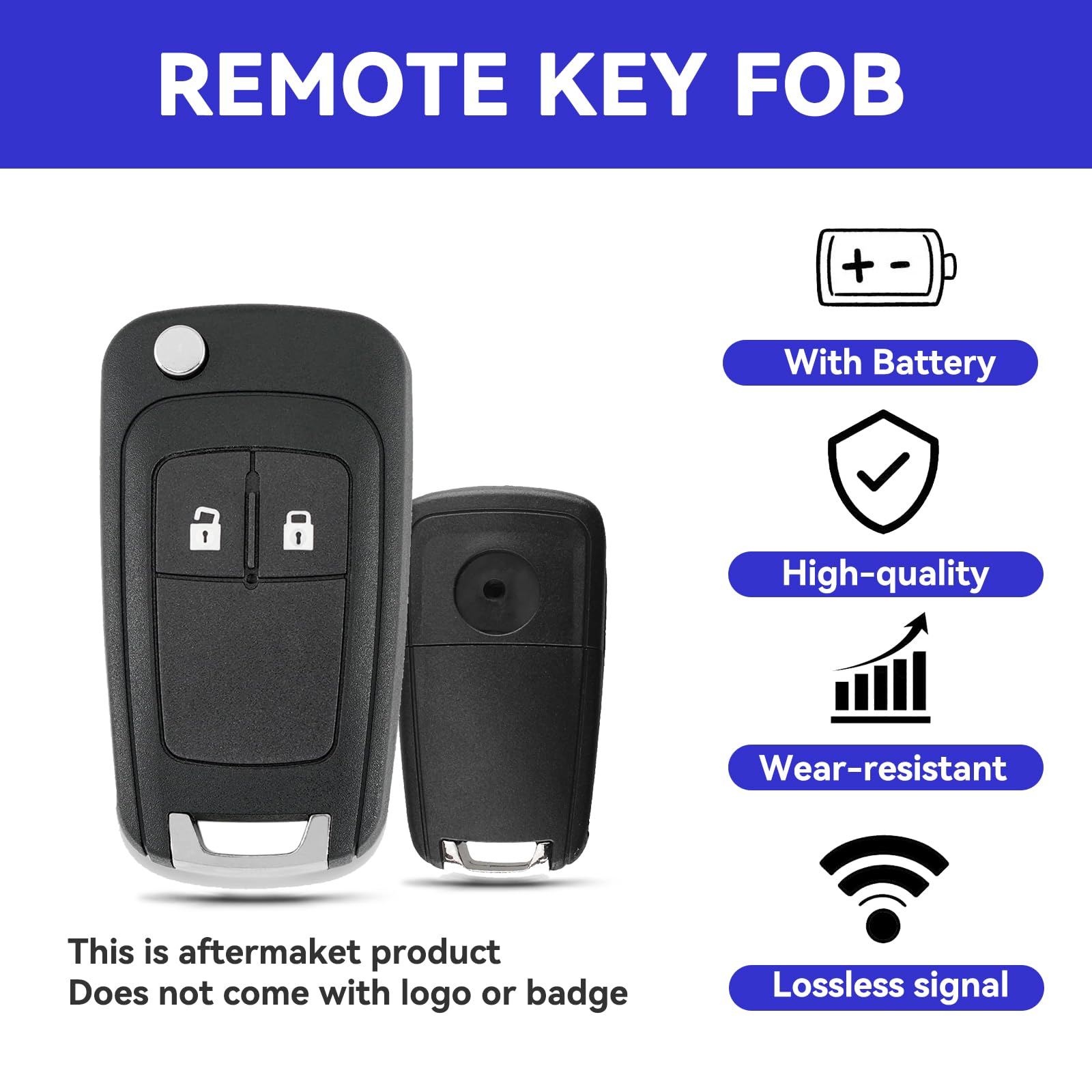 433MHZ Remote Key Fob for Vauxhall Astra J Insignia Zafira B Meriva Cascade Adam Mokka Corsa E For 2 Buttons Vauxhall Key Fob Replacement with 46chip — view 6