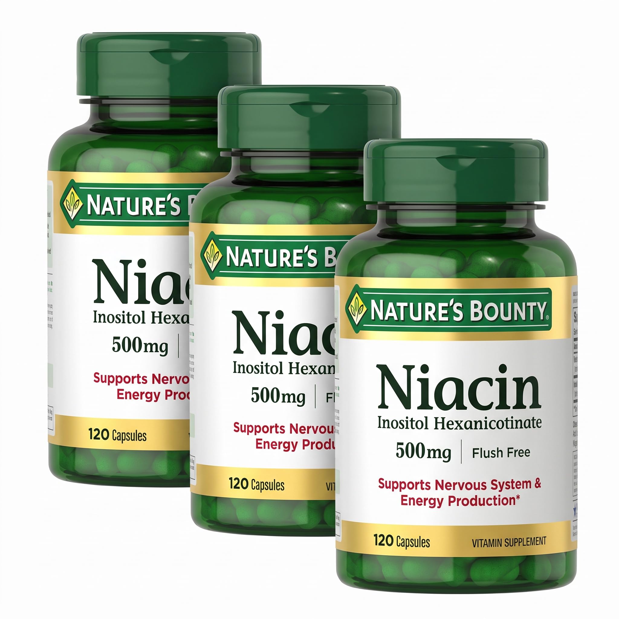 Nature's Bounty Niacin 500 mg capsules 120 ea ( Pack of 2) — Amazon image 3