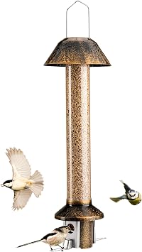 Roamwild PestOff Squirrel Proof Bird Feeder Antique Gold