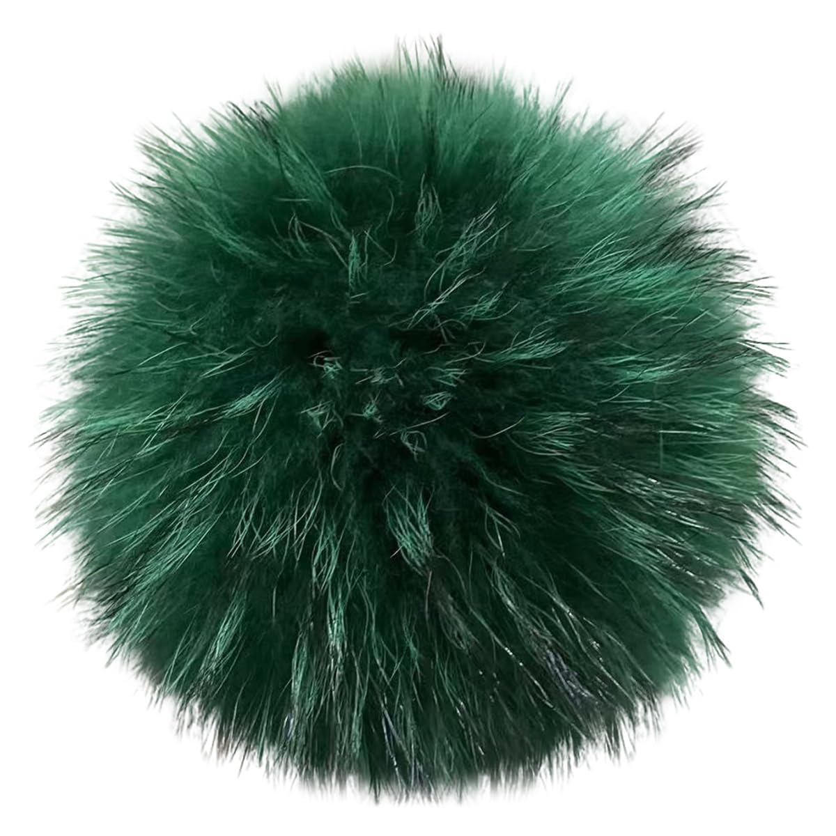 Pompon vert de 15 cm à bouton-pression pour la création de bonnets et écharpes DIY