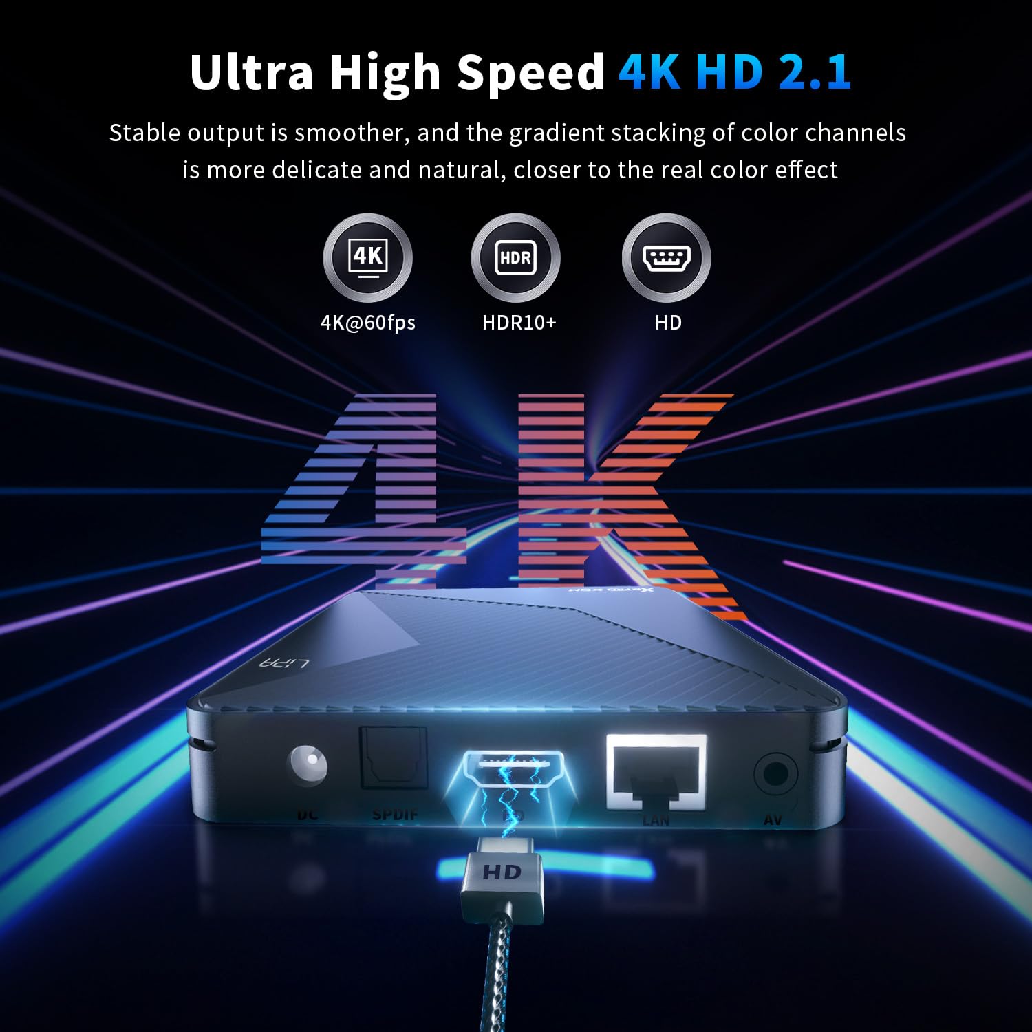 Lipa X88 Pro S905X5M Android TV Box 4-64GB Android 14 - Mediaplayer für TV - Media Streamer - TV Box Android - 1000M LAN und WiFi - 8K Decoder - Apps via Playstore und Internet