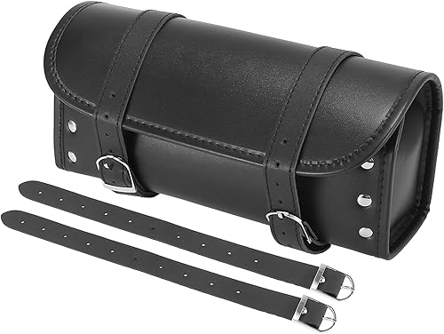 Motoforti Bolsa universal de herramientas para manillar de motocicleta, Ciclismo, horquilla, bolsa de viaje, impermeable, piel sintética, color