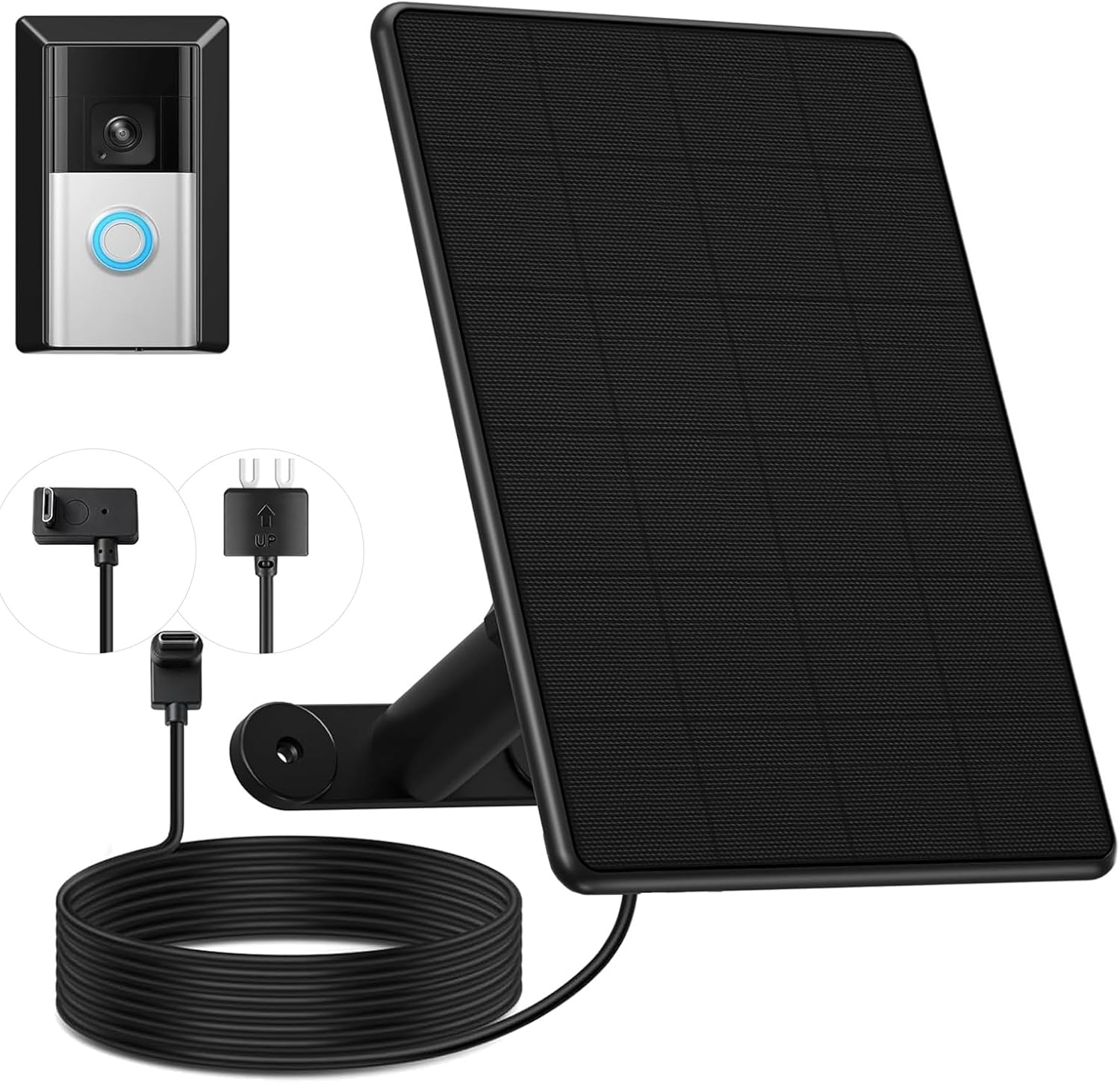 Cargador Solar para Timbre Ring Batería 6W ETFE Panel Solar