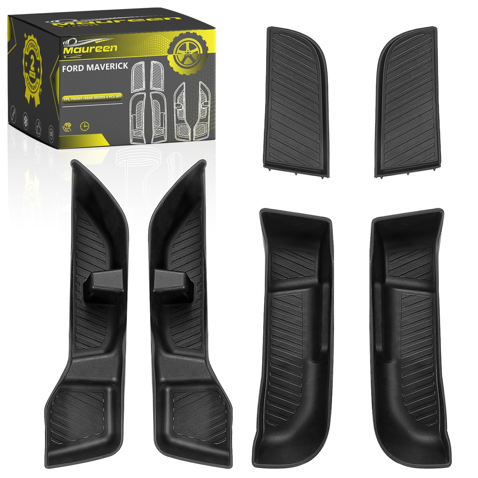 Car Rear Door Storage Box Compatible With Ford Maverick 2022-2024 Car Rear Door Side Storage Box Organizer Tray Door Armrest Phone Container Door