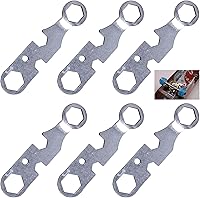 SquEqu 6-Pack All-in-One Skateboard Tools - Universal Wrench for Trucks, Kingpin Nuts, Bearings & Longboards