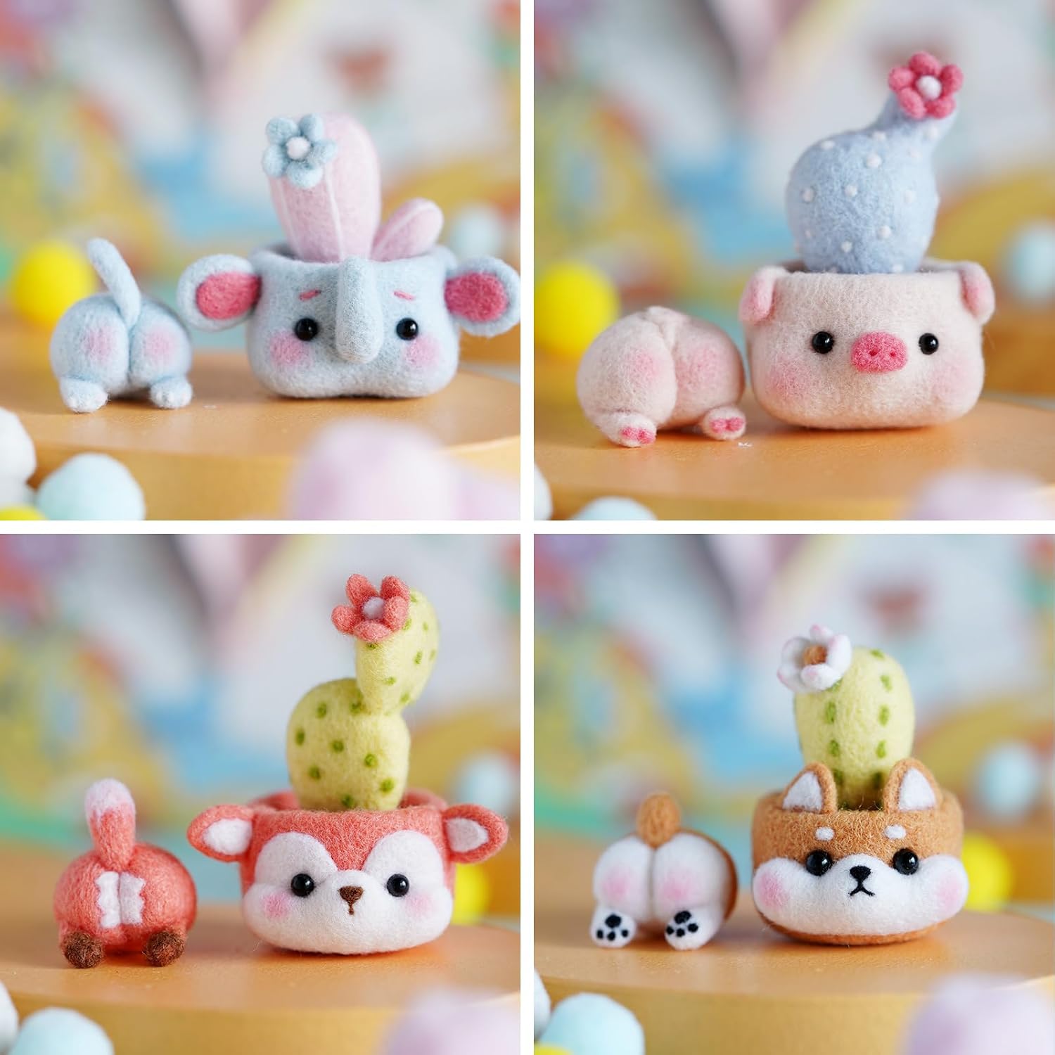Ywmsfl Wool Felting Package Handmade Toy Non-Finished Art Needlework Yarn Needle Starter Handcraft Needle