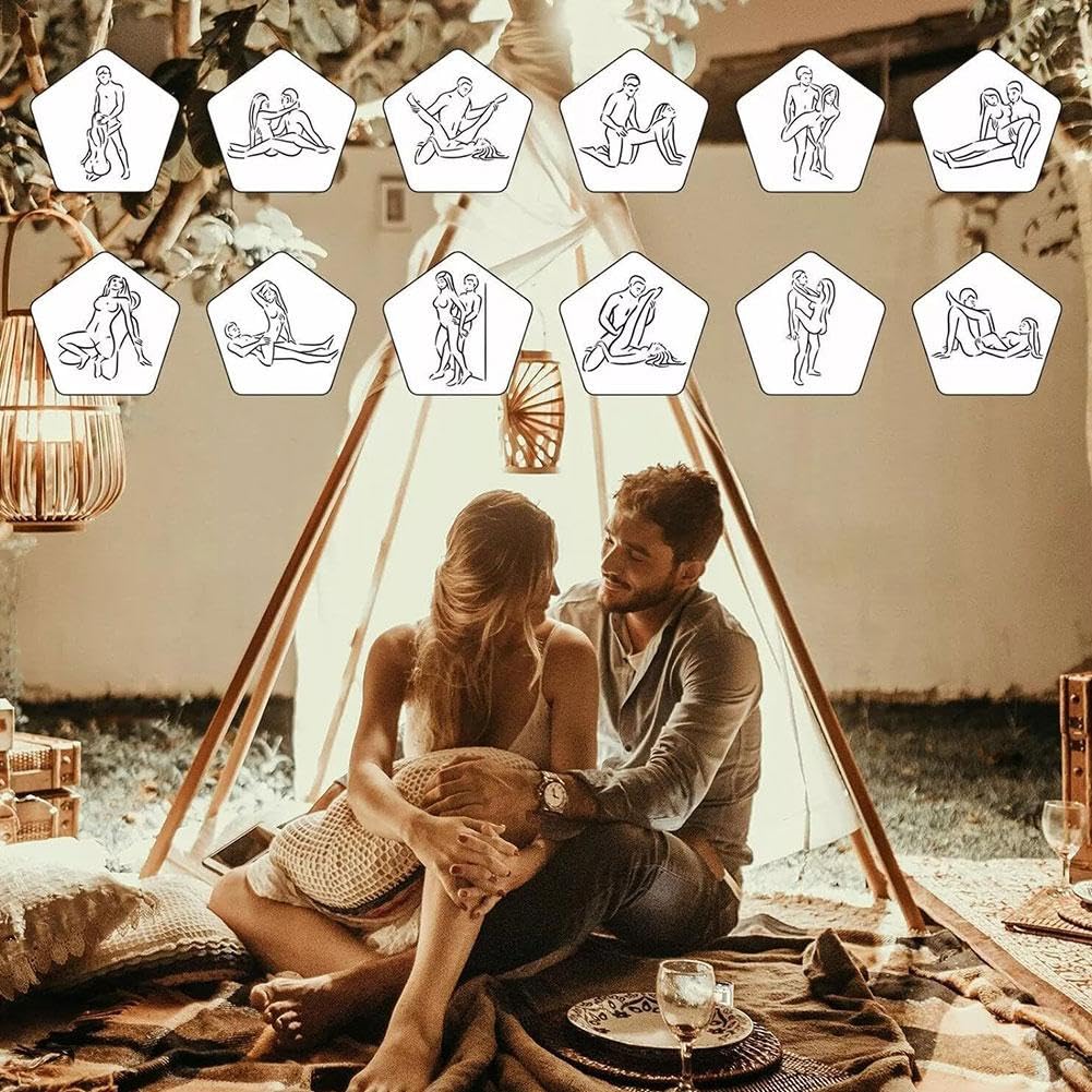 Dadi di Coppia per Appuntamenti Notturni, Gioco in Legno per Incontri Adulti, Regalo di Anniversario di Matrimonio per Lui e Lei