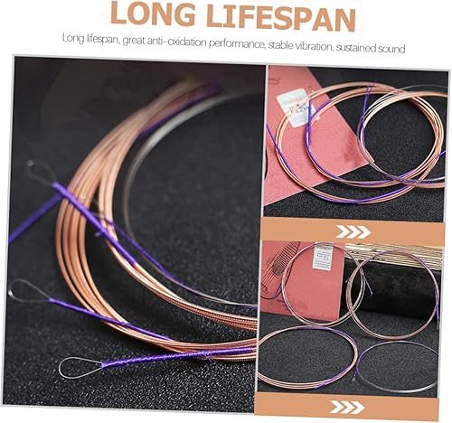 Miniatura 5 de Mikinona Juego de 4 cuerdas profesionales de pipa para laúd chino, cuerdas de acero de repuesto en incluye para estudiantes de laúd y practicantes