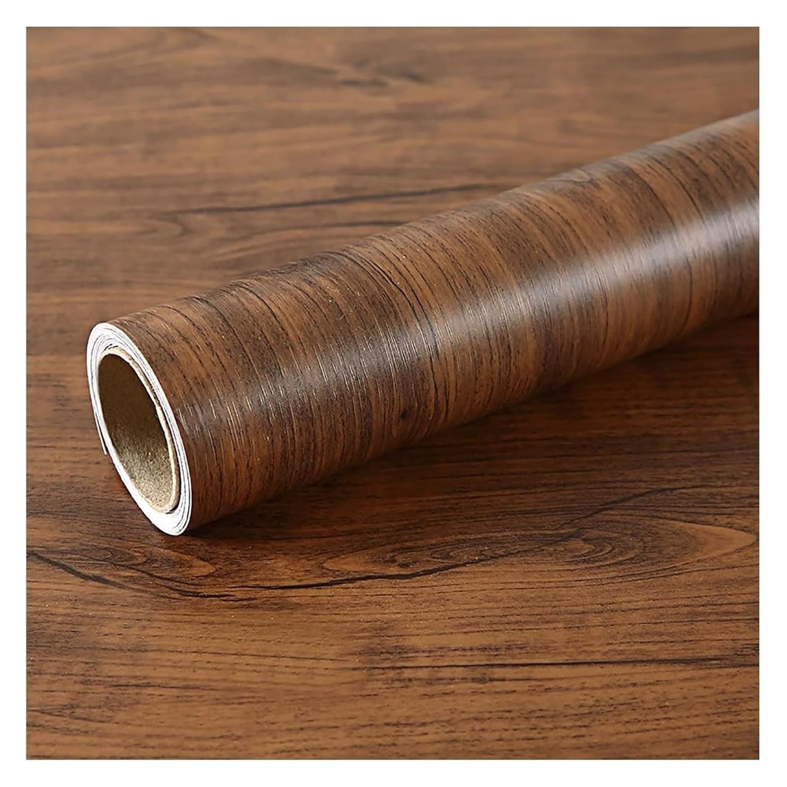 Papel pintado autoadhesivo extraíble efecto tablón de madera vintage oscuro 4