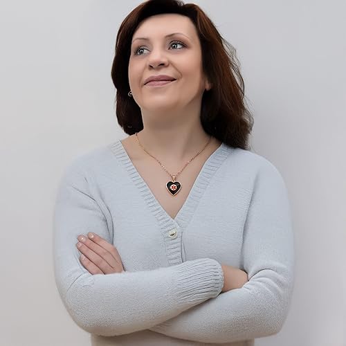Miniatura 9 de LinnaLove Collares de alerta de identificación médica con dije de corazón grabado gratis para mujeres