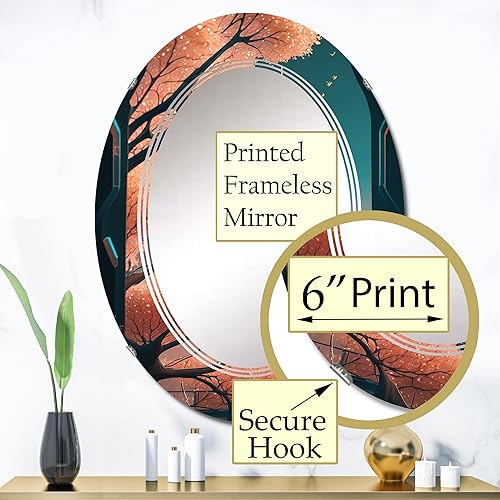 Miniatura 11 de Futuristic Designs I- Vanity Mirror, Bathroom Mirrors, Wall Mirrors for Living Room, Bedroom - Oval Mirror - Large 20'x30', 24'x36