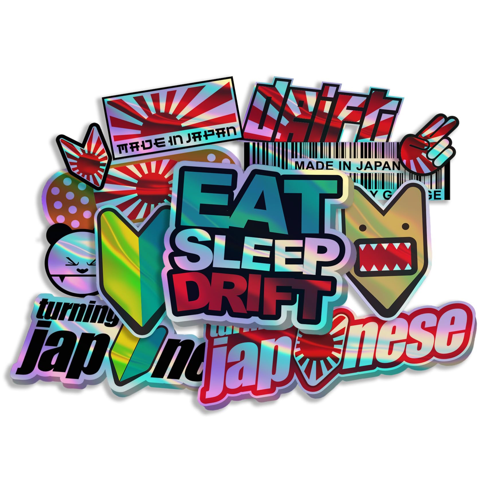 Finest Folia JDM Stickerset voor auto, motorfiets, helm, Japan
