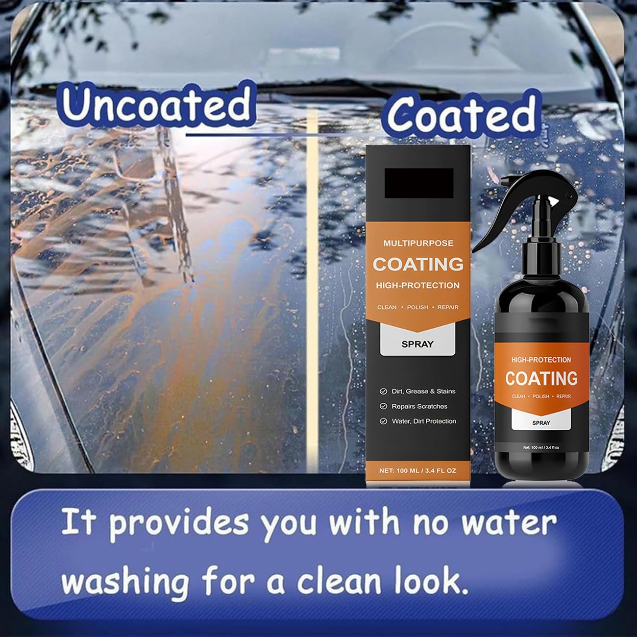 Turbo Shine Nexa,Nexa Turbo Shine,2025 Nowy Nexa Car Scratch Remover Spray do Pojazdów,Pasta Do Naprawy Rys Lakieru Samochodowego,Długotrwała Wysoka Ochrona Powłoki Do Wszystkich Powierzchni Pojazdów(