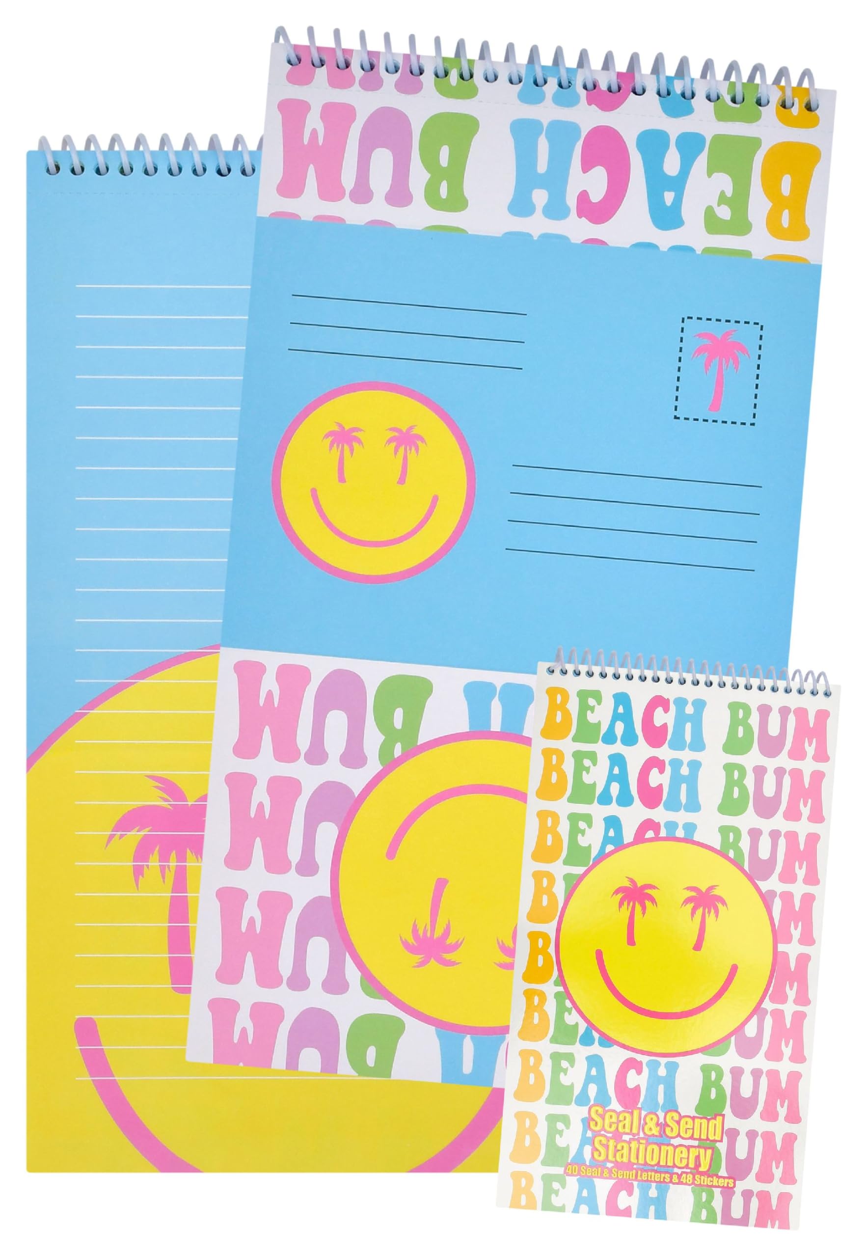 iscream Fold and Send Girls Stationery Card Pad with Seals - Beach Bum