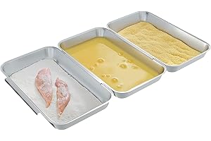 Large Stainless Steel Breading Trays for Hassle-Free Food Preparation