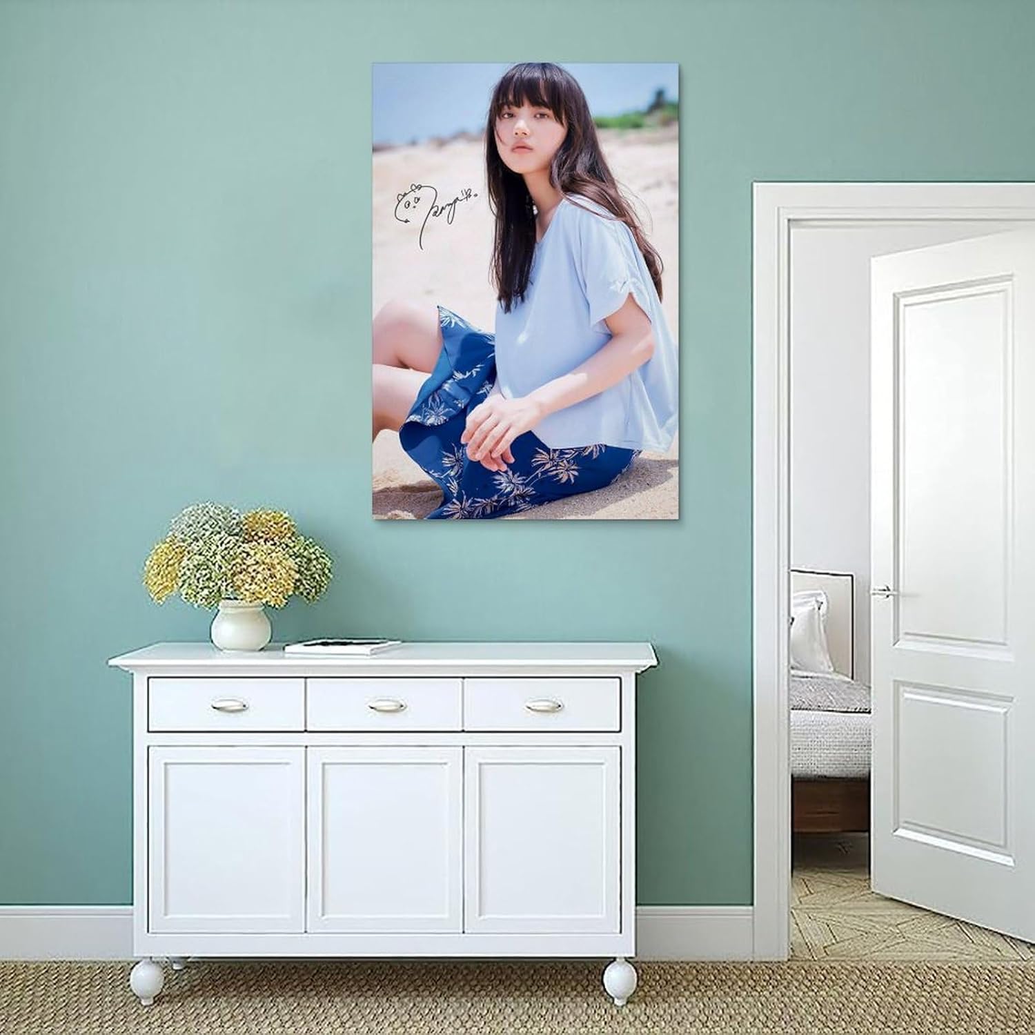 清原果耶魅力的なポスターキャンバスの現代様式の部屋の装飾の版画掛かる絵画室内装飾の家のアートワーク24x36inch(60x90cm