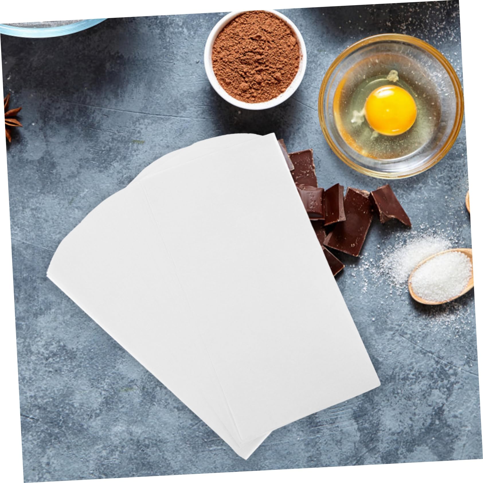 Papier Sulfurisé 300 Feuilles en Papier Silicone Blanc, Antiadhésif