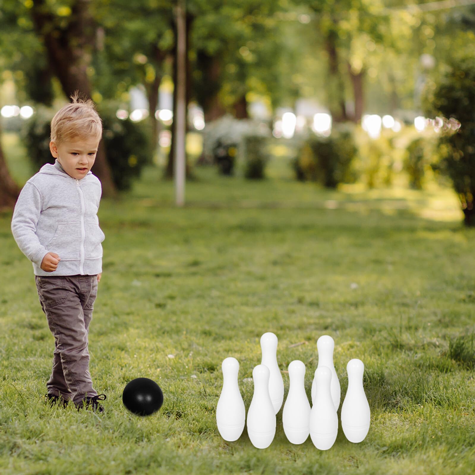 ERINGOGO Bowling con e Palline Educativo per Ragazzo Adatto per attività Indoor e Outdoor Leggero e Facile da Trasportare Stimola Coordinazione e