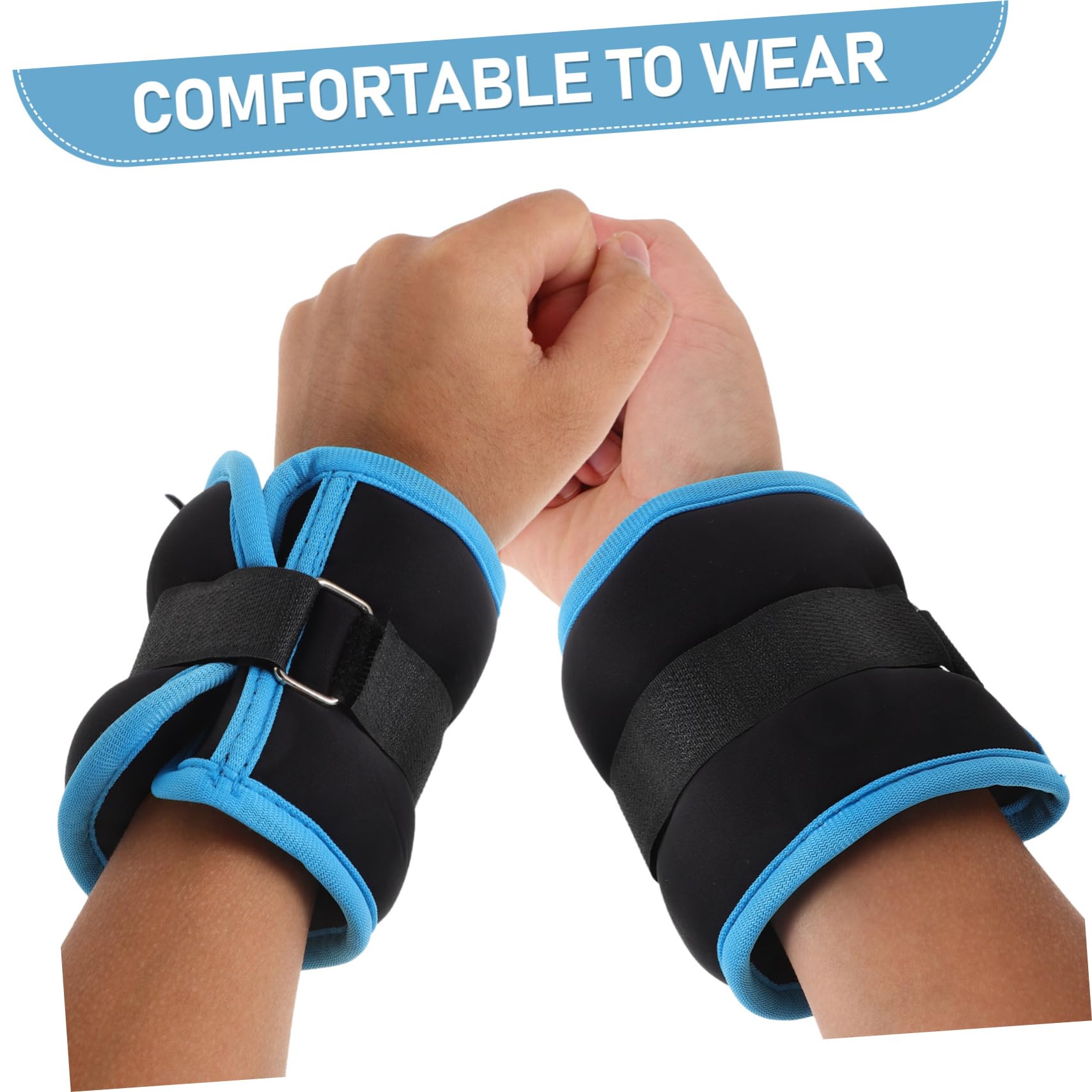 Pesetti Polsi per Caviglie, Cavigliere Pesi 2 Pezzi da 0,5kg in Neoprene e Sabbia di Ferro, Portatili per Camminata e Allenamento Muscolare