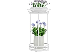 White Outdoor Plant Stand - Tiered Flower Pot Organizer for Indoor/Outdoor Decor