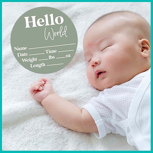 Miniatura 70 de Letrero de estadísticas de nacimiento para recién nacido, anuncio de nombre de bebé, accesorio de fotografía de Hello World Elephant Hospital