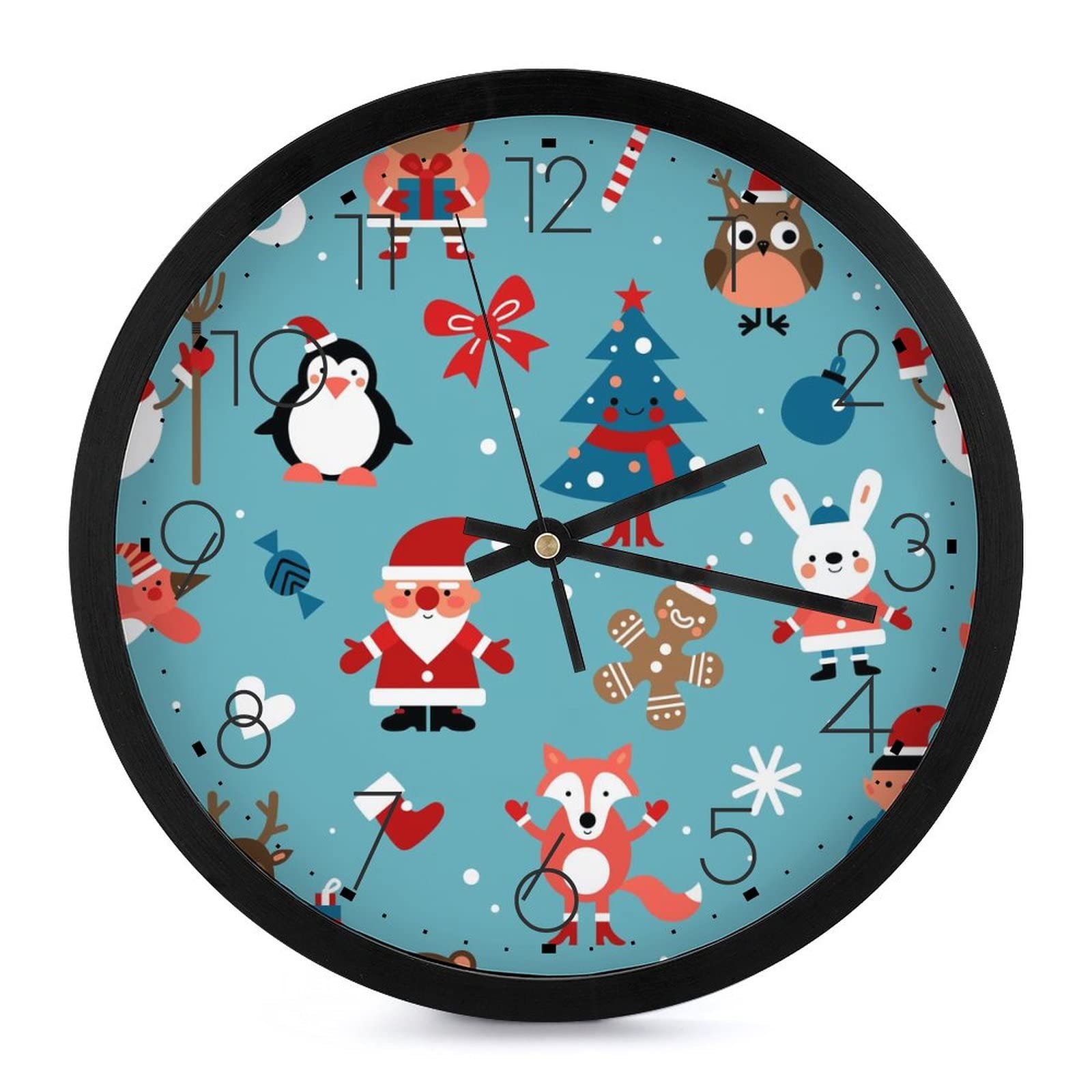 Pendule murale silencieuse sans tic-tac horloge moderne 25.4cm
