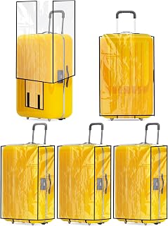 3 Pcs PVC Clear Suitcase Cover Large Travel Luggage Cover Waterproof Luggage Cover Protector for 28 Inch Wheeled Suitcase, 27.1 x 19.6 x 12.2 Inches