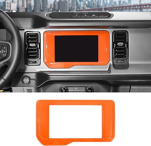 RAZPOY Bronco - Cubierta de marco para panel de navegación, consola central, tablero de control de pantalla de navegación GPS compatible con Ford