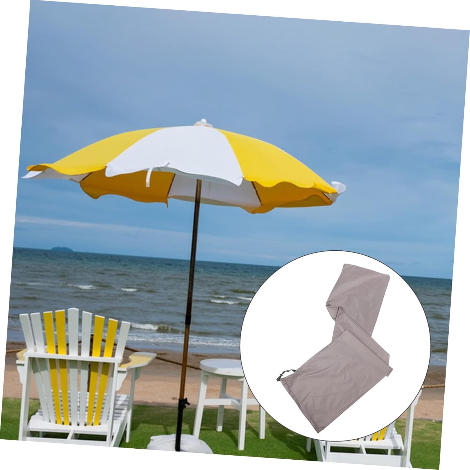 3pcs Patio Umbrella Cover Parasol Protector Garden Umbrella Cover for Outdoor Use Heavy-duty Weather-resistant Design Fits Standard