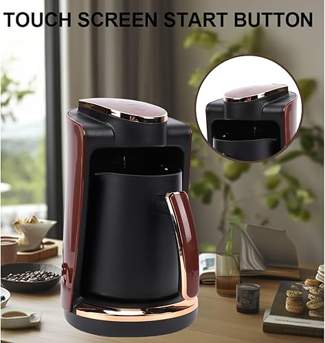 Miniatura 4 de Yosoo 550W Hot Beverage Coffee Maker Electric Turkish Single Cup Brewing Machine with 250ML Capacity, Ideal for Home, Office, and Travel